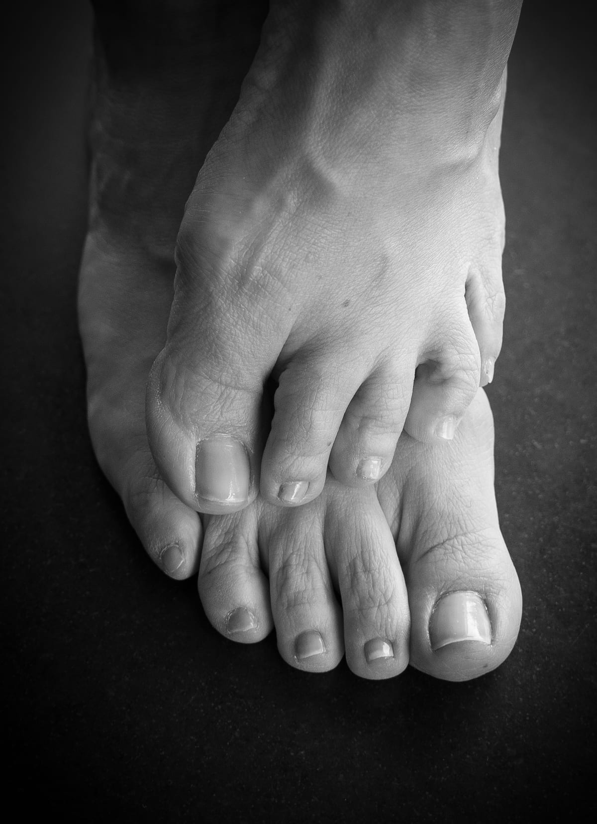 Nahaufnahme gepflegter Füsse nach der Behandlung